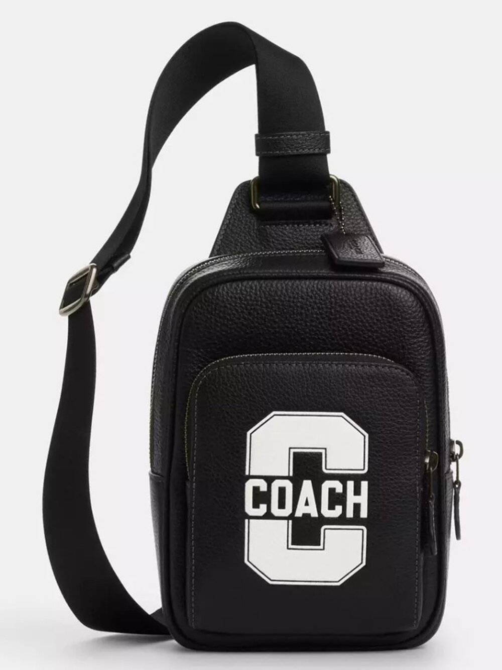 Coach Racer Sling Pack With Varsity Motif CAJ39 Black